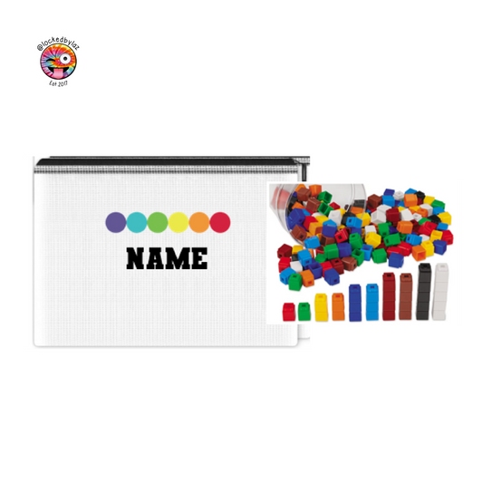 Unifix Cubes with Personalized Logo Pouch