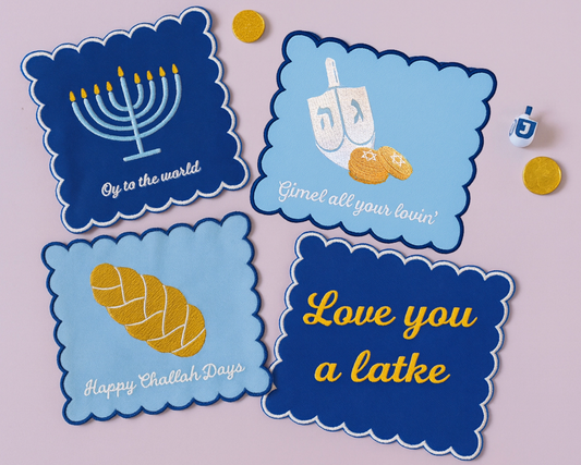 Hanukkah Cocktail Napkins (cloth)